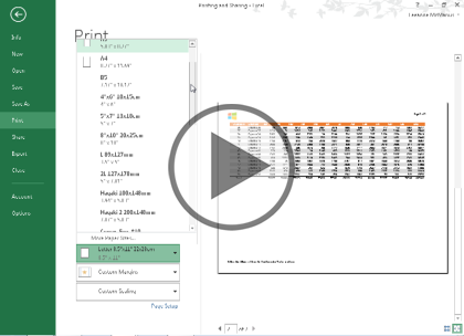 Microsoft Excel 2013, Part 5 of 5: Printing, Sharing and New Features Trailer