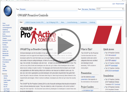 OWASP Proactive Controls, Part 1 of 2: Controls 1 through 5 Trailer