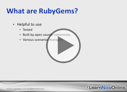Ruby, Part 3 of 6: Input/Output and Gems Trailer