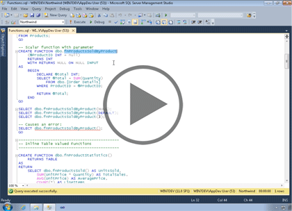 SQL 2014 Developer, Part 03 of 13: Functions Trailer