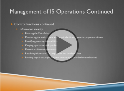 Certified Information Systems Auditor CISA, Part 4 of 5: Operations and Support Trailer