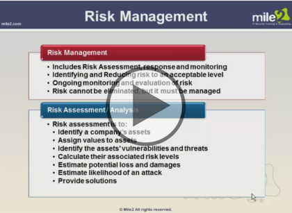 Certified Information Systems Security Professional, Part 1 of 9: Risk and Authentication Trailer