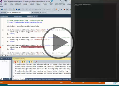 Windows 8 Using HTML5 and JS, Part 3: Process Mgmt Trailer