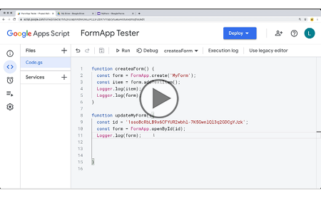 Google Apps Script, Part 7 of 9: Form and Workspace Trailer