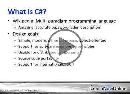 Programming C# 6, Part 01 of 12: Getting started