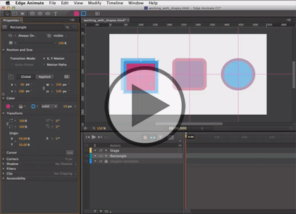 Edge Animate CC, Part 2: Shapes and Text Trailer