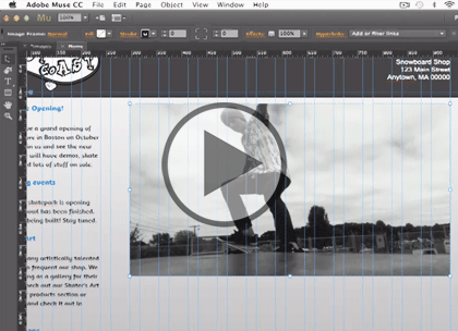 Adobe Muse CC, Part 2: Pages, Headers & Footers Trailer