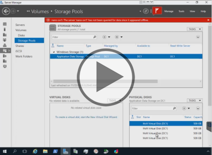 Installation, Storage, and Compute with Windows Server 2016, Part 2 of 5: Storage Solutions Trailer